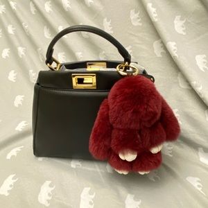 Real Fur rabbit charm